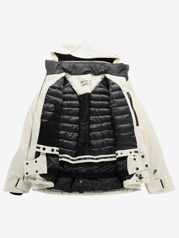 ALPINE PRO Γυναικείο μπουφάν σκι με μεμβράνη ptx για χιόνι ALPINE PRO REASA creme