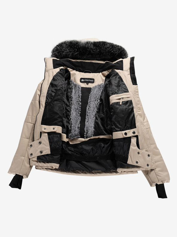 ALPINE PRO Γυναικείο μπουφάν σκι με μεμβράνη ptx snow ALPINE PRO DAMA λευκό πιπέρι