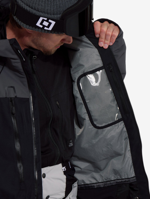 Horsefeathers Halen II μπουφάν - μαύρο/σίδερο Horsefeathers