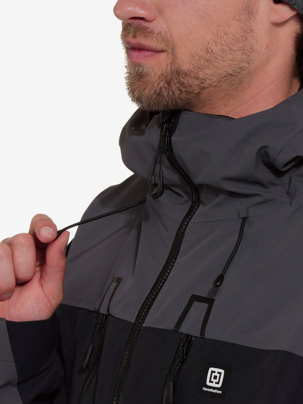 Horsefeathers Halen II μπουφάν - μαύρο/σίδερο Horsefeathers