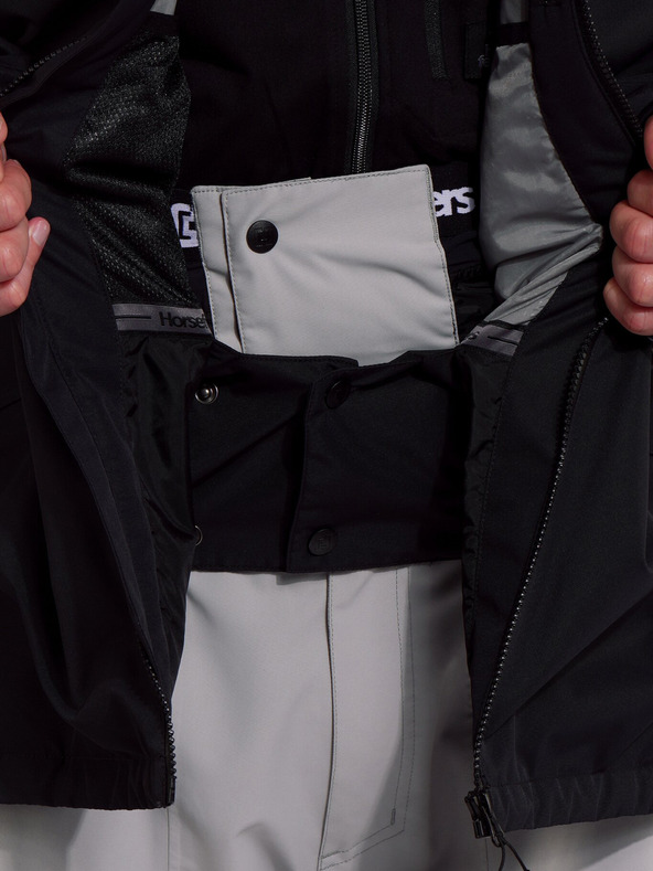 Horsefeathers Halen II μπουφάν - μαύρο/σίδερο Horsefeathers