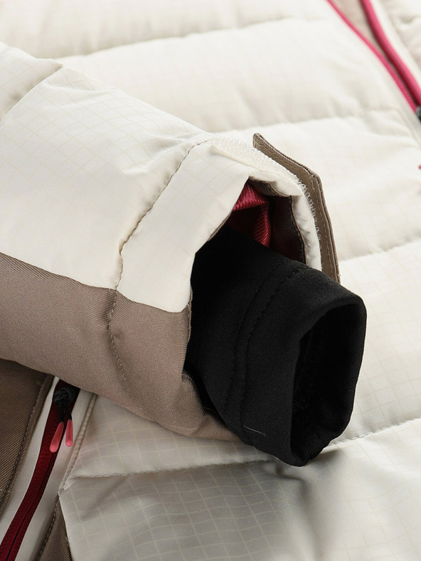 ALPINE PRO Γυναικείο πουπουλένιο μπουφάν σκι με μεμβράνη ptx ALPINE PRO FERERA creme