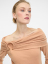 Orsay Γυναικείο μακρυμάνικο μπλουζάκι ORSAY σε ανοιχτό καφέ χρώμα
