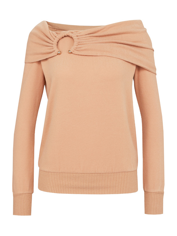 Orsay Γυναικείο μακρυμάνικο μπλουζάκι ORSAY σε ανοιχτό καφέ χρώμα