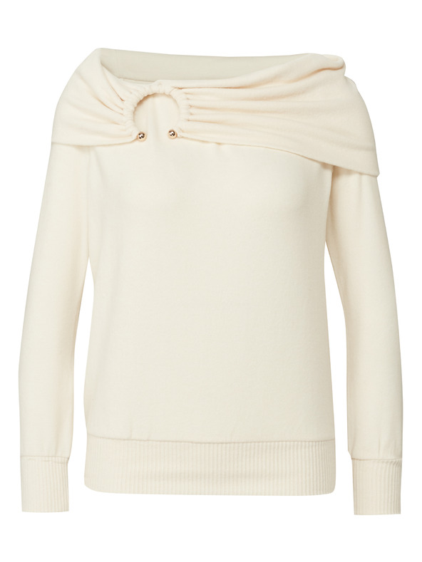 Orsay Κρεμ γυναικείο μακρυμάνικο μπλουζάκι ORSAY