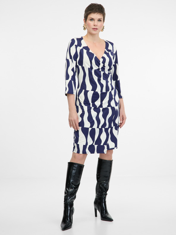 Orsay ORSAY Σκούρο μπλε γυναικείο φόρεμα με σχέδιο