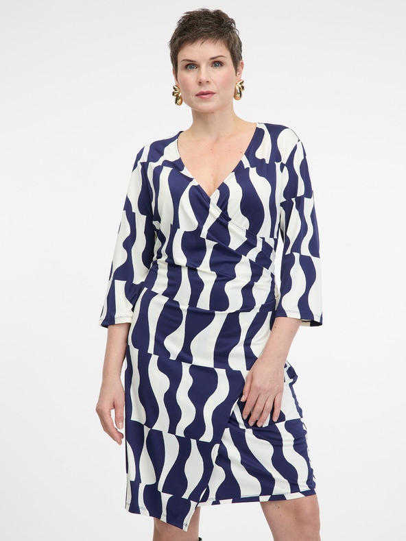 Orsay ORSAY Σκούρο μπλε γυναικείο φόρεμα με σχέδιο