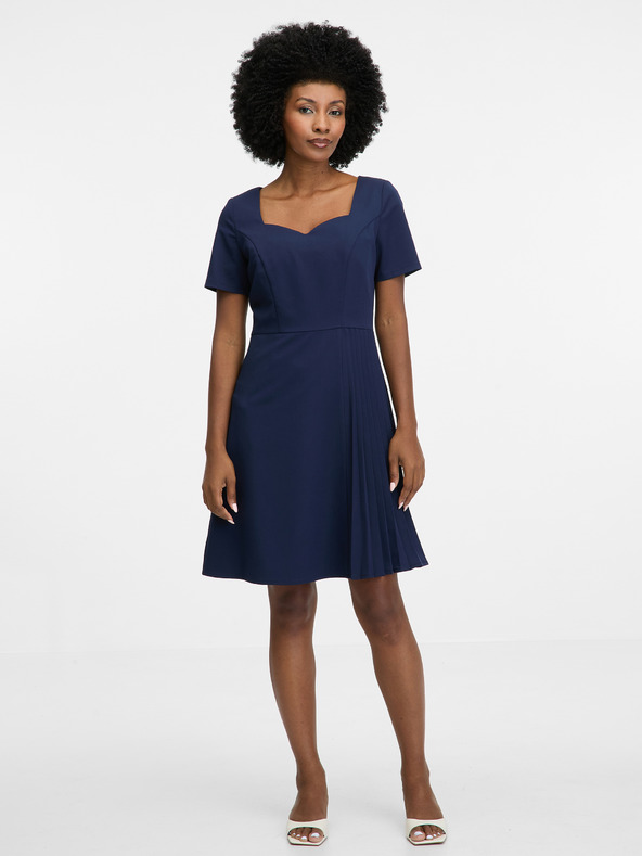 Orsay Μπλε γυναικείο φόρεμα μέχρι το γόνατο ORSAY