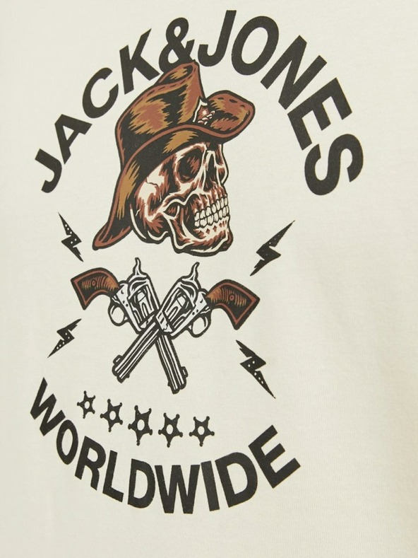 Jack & Jones Jack & Jones Seven Cream ανδρικό μπλουζάκι