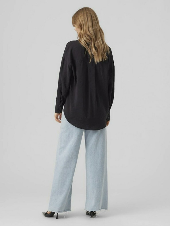 Vero Moda Μαύρο γυναικείο πουκάμισο Vero Moda Queeny