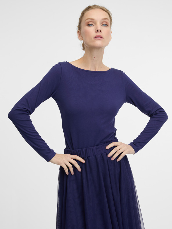 Orsay Σκούρο μπλε γυναικείο μακρυμάνικο μπλουζάκι ORSAY