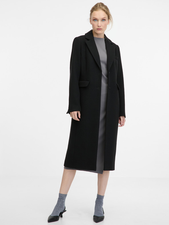 Orsay Μαύρο γυναικείο παλτό ORSAY