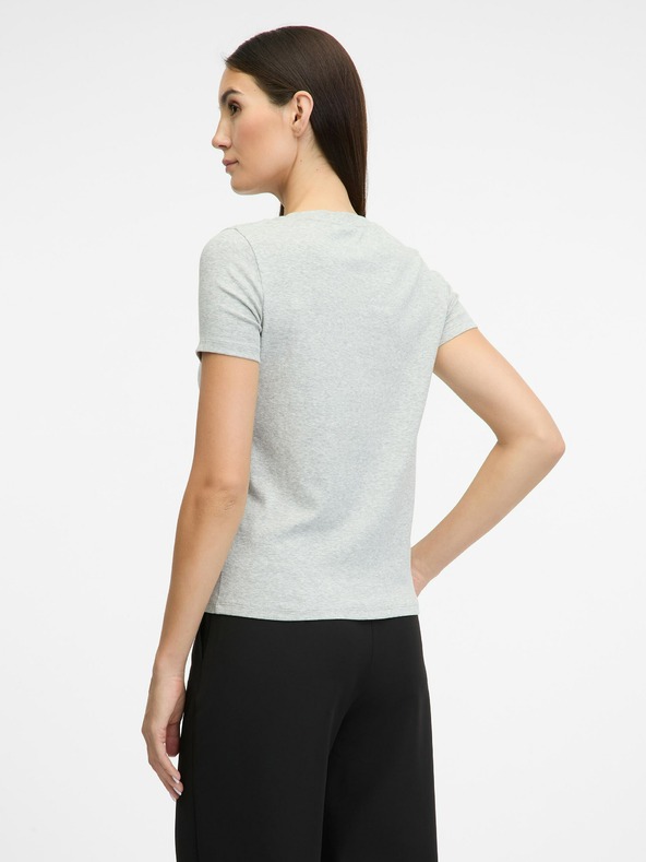 Orsay Γυναικείο κοντομάνικο μπλουζάκι ORSAY ανοιχτό γκρι