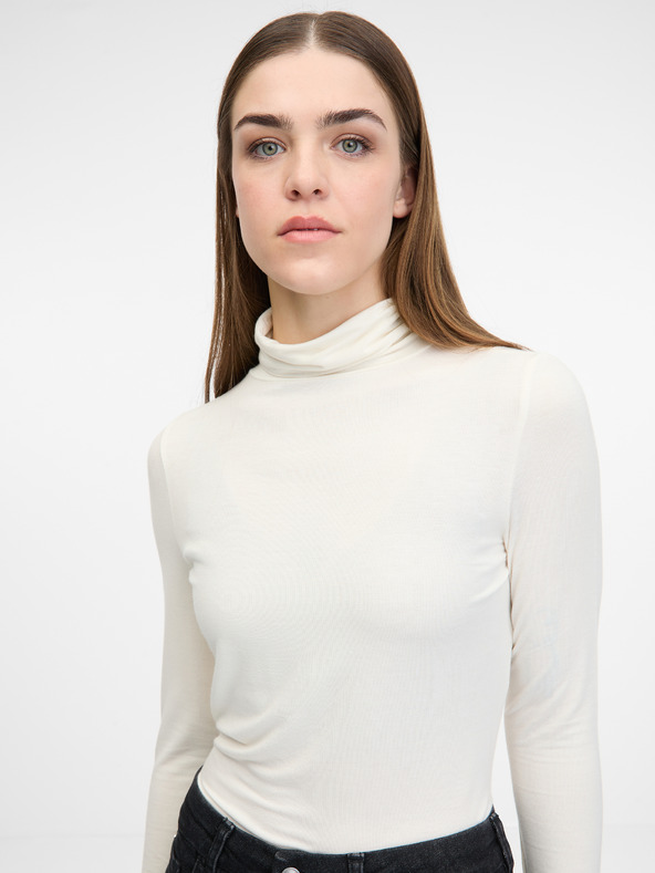 Orsay Κρεμ γυναικείο μακρυμάνικο μπλουζάκι ORSAY