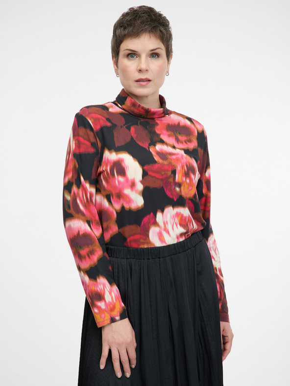 Orsay Κόκκινο γυναικείο μακρυμάνικο μπλουζάκι με σχέδια ORSAY