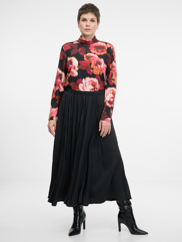 Orsay Κόκκινο γυναικείο μακρυμάνικο μπλουζάκι με σχέδια ORSAY