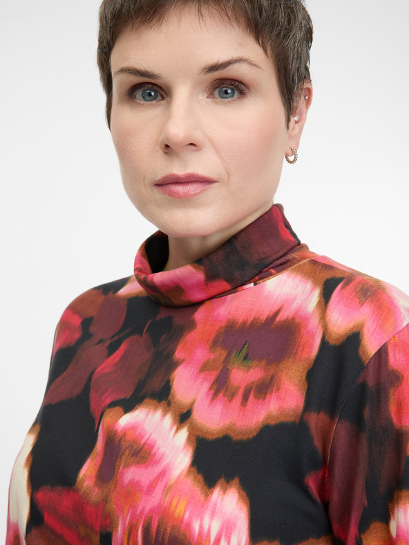 Orsay Κόκκινο γυναικείο μακρυμάνικο μπλουζάκι με σχέδια ORSAY