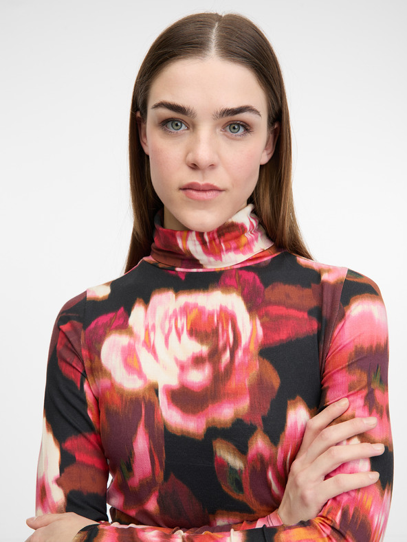 Orsay Κόκκινο γυναικείο μακρυμάνικο μπλουζάκι με σχέδια ORSAY