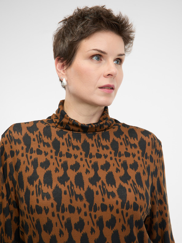 Orsay Γυναικείο μακρυμάνικο μπλουζάκι ORSAY σε ανοιχτό καφέ χρώμα