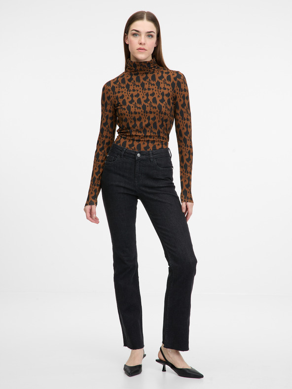 Orsay Γυναικείο μακρυμάνικο μπλουζάκι ORSAY σε ανοιχτό καφέ χρώμα