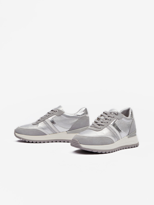 Geox Ασημί γυναικεία αθλητικά Geox Desya