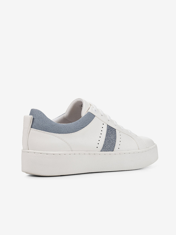 Geox Μπλε-λευκά γυναικεία αθλητικά πλατφόρμας Geox Skyely