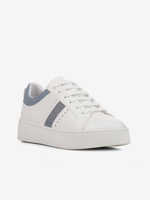 Geox Μπλε-λευκά γυναικεία αθλητικά πλατφόρμας Geox Skyely