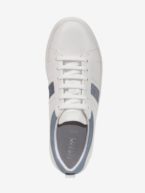 Geox Μπλε-λευκά γυναικεία αθλητικά πλατφόρμας Geox Skyely