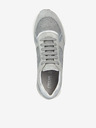 Geox Γκρι γυναικεία sneakers με δερμάτινες λεπτομέρειες Geox Sukie