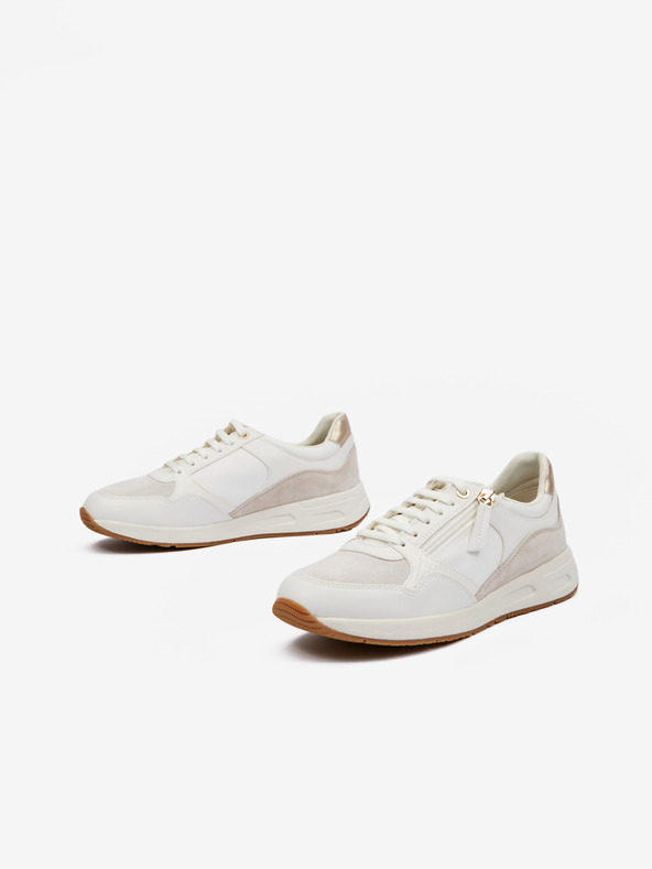 Geox Κρεμ γυναικεία αθλητικά παπούτσια Geox Bulmya