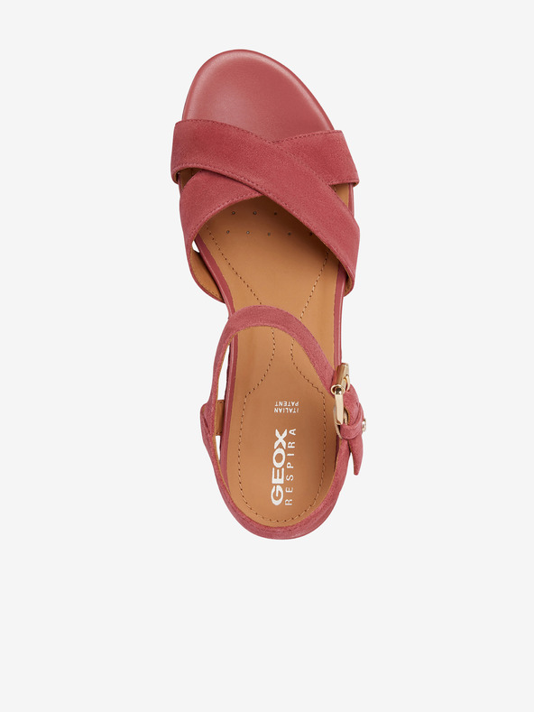 Geox Ροζ γυναικεία σουέντ σανδάλια Geox Ischia Corda