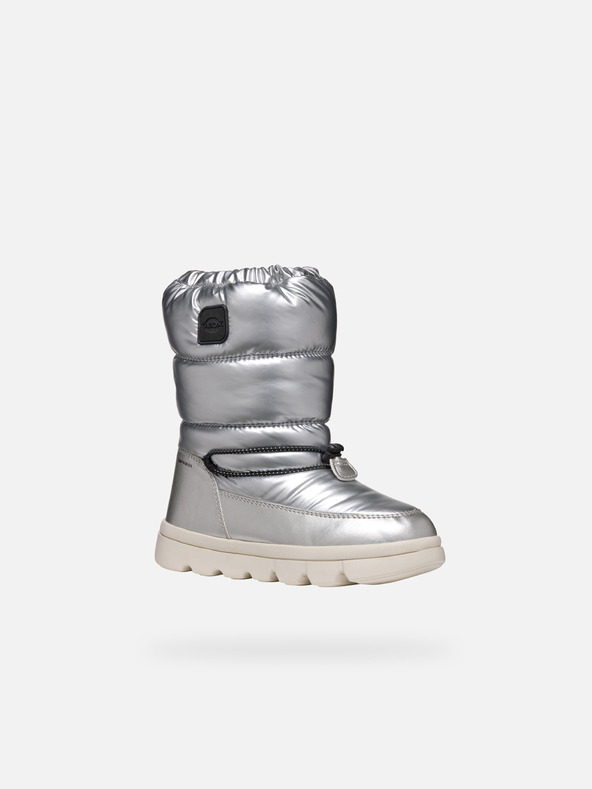 Geox Ασημί παιδικές χειμερινές μπότες Geox Willabooa