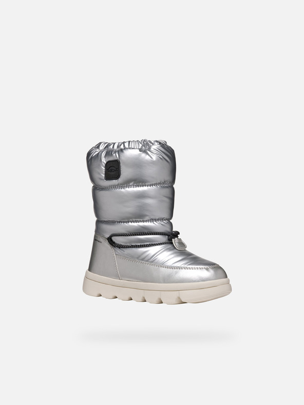 Geox Ασημί παιδικές χειμερινές μπότες Geox Willabooa