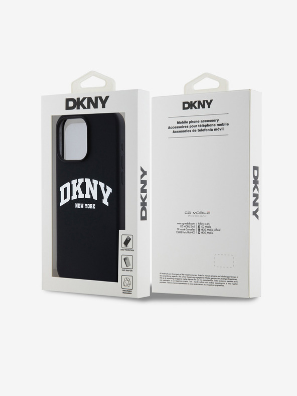 DKNY Υγρή σιλικόνη Arch Logo MagSafe Back Cover για iPhone 14 Pro Μαύρο DKNY