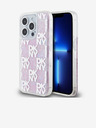 DKNY Κάλυμμα πλάτης μοτίβου με υγρά glitter για iPhone 15 Pro ροζ DKNY
