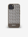 DKNY PU Leather Repeat Pattern Bottom Stripe MagSafe Back Cover για iPhone 14 Brown DKNY
