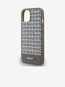 DKNY PU Leather Repeat Pattern Bottom Stripe MagSafe Back Cover για iPhone 14 Brown DKNY