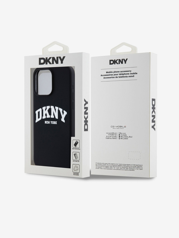 DKNY Υγρή σιλικόνη Arch Logo MagSafe Back Cover για iPhone 14 Pro Max Μαύρο DKNY
