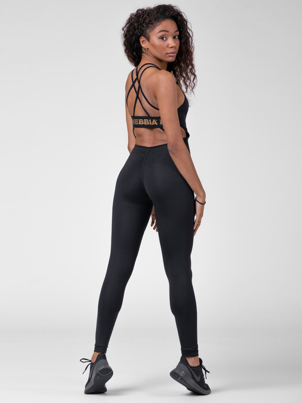 Nebbia Μαύρη γυναικεία ολόσωμη φόρμα NEBBIA INTENSE Χρυσή ολόσωμη φόρμα 595