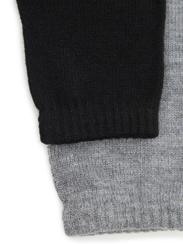 Orsay Μαύρα και γκρι γυναικεία γάντια 2 τεμάχια ORSAY