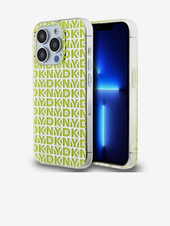 DKNY Πίσω κάλυμμα PC/TPU Επαναλαμβανόμενο μοτίβο για iPhone 15 Pro Κίτρινο DKNY