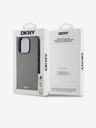 DKNY PU Leather Silver Metal Logo Magsafe Back Cover για iPhone 15 Pro Grey DKNY