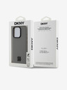 DKNY PU Leather Stack Logo Magsafe Back Cover για iPhone 15 Pro Grey DKNY