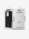DKNY PU Leather Stack Logo Magsafe Back Cover για iPhone 15 Pro Μαύρο DKNY