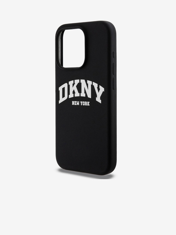 DKNY Υγρή σιλικόνη Arch Logo MagSafe Back Cover για iPhone 15 Pro Μαύρο DKNY
