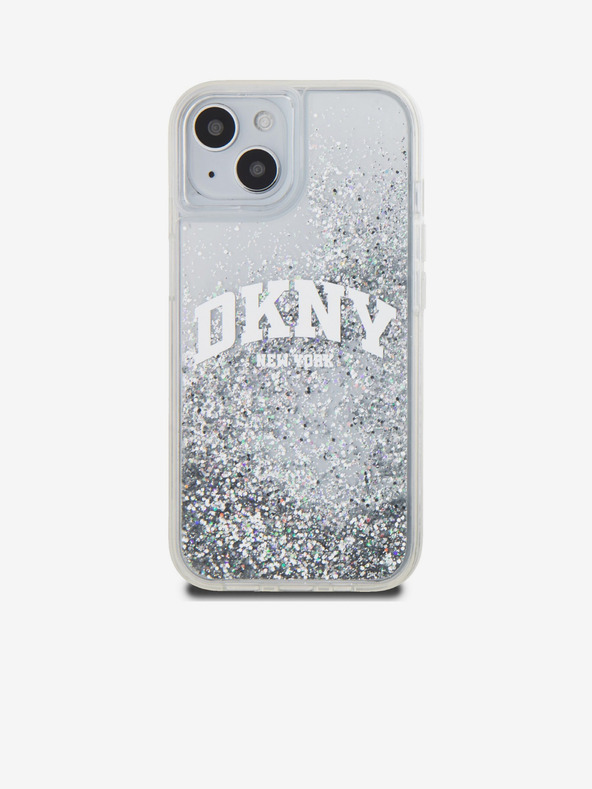 DKNY Υγρή λάμψη Arch Logo πίσω κάλυμμα για iPhone 15 Διαφανές DKNY