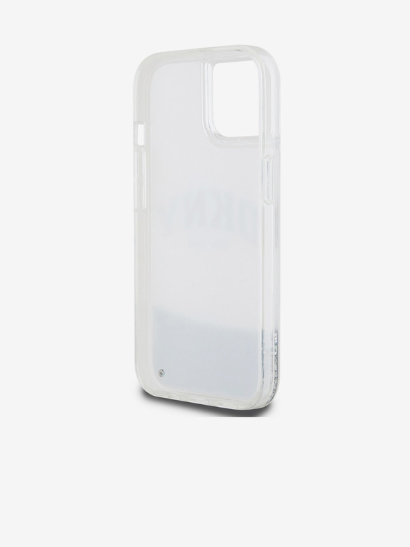 DKNY Υγρή λάμψη Arch Logo πίσω κάλυμμα για iPhone 15 Διαφανές DKNY