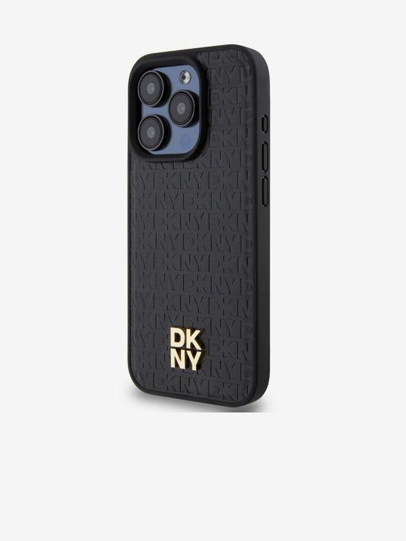 DKNY PU Leather Repeat Pattern Stack Logo Magsafe Back Cover για iPhone 15 Pro Max Μαύρο DKNY