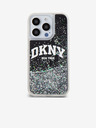 DKNY Κάλυμμα πλάτης Arch Logo Liquid Glitter για iPhone 15 Pro Μαύρο DKNY