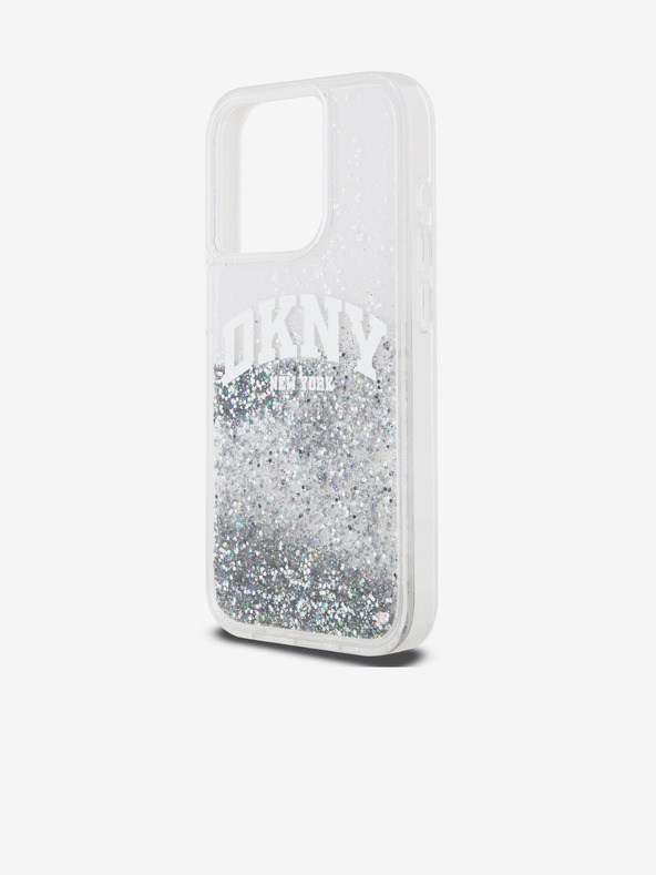 DKNY Κάλυμμα πλάτης Arch Logo Liquid Glitter για iPhone 15 Pro Διαφανές DKNY